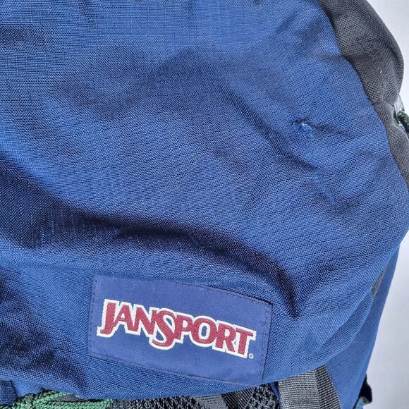 Jansport Hiking Camping Multipocket Waist Belt Backpack Blue Outdoor Nature - Picture 4 of 9